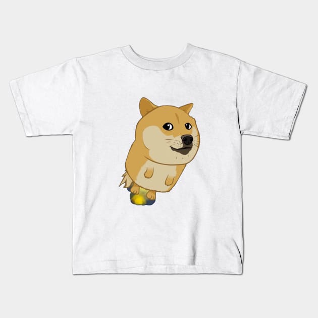 doge coin funny Kids T-Shirt by Nawaw